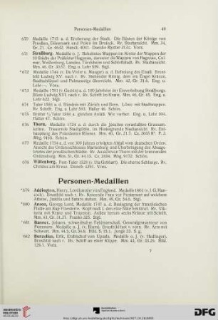 Personen-Medaillen (Nr. 679-768)