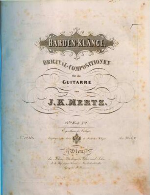 Barden-Klänge : Original-Compositionen für die Gitarre ; 13tes Werk, 1. An Malvina