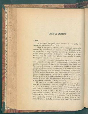 Crónica musical : Colón