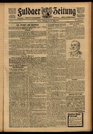 Zweite Ausgabe vom Mittwoch, den 27. März 1907.