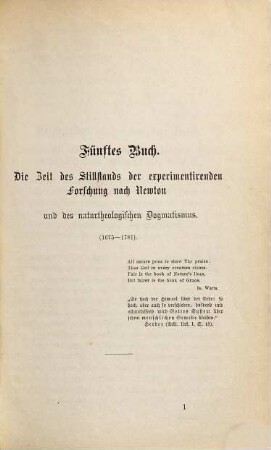 Geschichte der Beziehungen zwischen Theologie und Naturwissenschaft : mit besondrer Rücksicht auf Schöpfungsgeschichte, 2. Von Newton und Leibniz bis zur Gegenwart