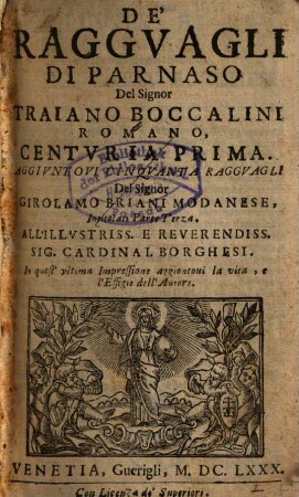 De Ragguagli di Parnasso : Centuria ..., 1