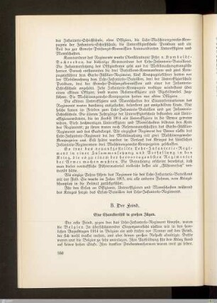 B. Der Feind. Eine Charakteristik in großen Zügen