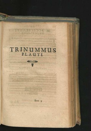 Trinummus Plauti.