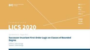 Successor-Invariant First-Order Logic on Classes of Bounded Degree: Q/A Session D - Paper D5.C