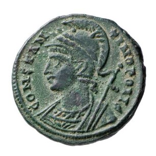 Münze, Follis, Aes 3, 333 - 335 n. Chr.