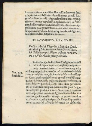 De Auguribus. Titulus. IIII.