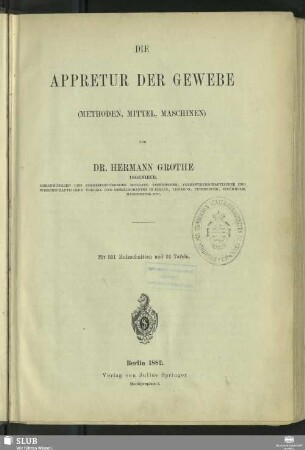 2: Die Appretur der Gewebe : (Methoden, Mittel, Maschinen)
