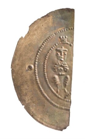 Münze, Brakteat (Hälbling), Anfang 13. Jh.
