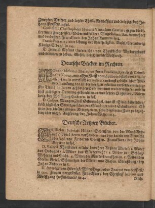 Deutsche Bücher im Rechten.
