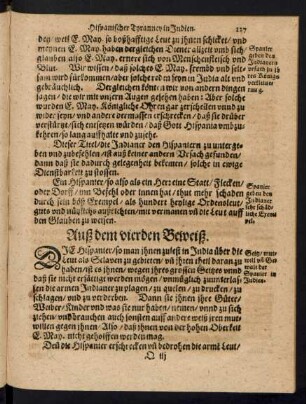 Auß dem vierden Beweiß.