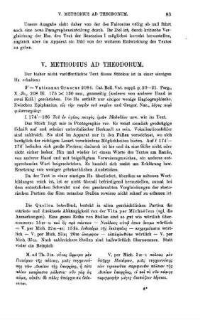 V. Methodius ad Theodorum