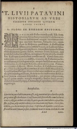 Titi Livii Patavini Romanae Historiae Principis, Libri Omnes, Qvotqvot Ad Nostram Aetatem Pervenervnt : Post Varias doctorum virorum emendationes, & veterum & recentium exemplarium collatione summa fide ac diligentia recogniti, & ad publicam utilitatem denuo editi, 4. [Dekade V]