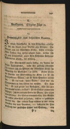 II. Anekdoten. Einzelne Züge