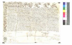 Bulle über die Aufschwörung des Ellwanger Kapitularen Carl Ferdinand Graf Khuon.