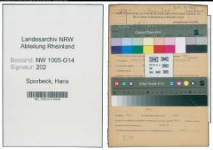 Entnazifizierung Hans Sporbeck , geb. 09.02.1920 (Chemiker)