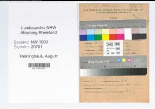 Entnazifizierung August Reininghaus, geb. 16.08.1903 (Hausmeister)