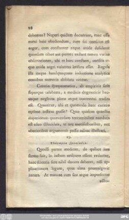 19. Therapia specialis.