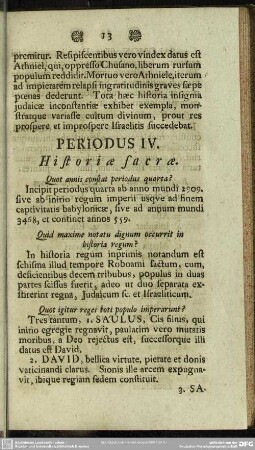 Periodus IV. Historiae Sacrae