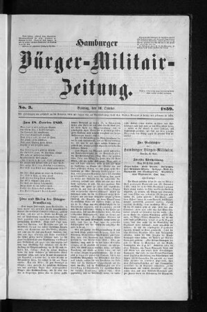 Zur Geschichte des Hamburger Bürger-Militairs.
