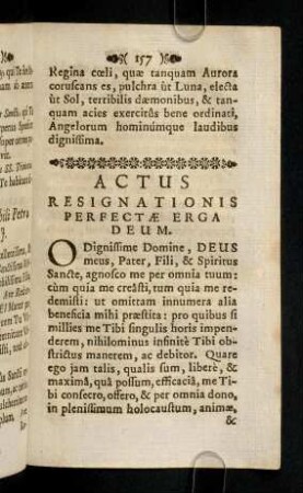 157-165, Actus Resignationis Perfectae Erga Deum