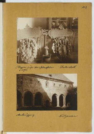 Kartuschen, Duderstadt / Domkirche, Nordhausen: Ansichten (aus: Skizzen- und Fotoalbum 19)