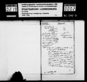 Gesuch des Zieglers Jakob Illg (Ilg) in Rommelshausen um bürgerliche Aufnahme seiner Braut Johanna Elisabetha Rall daselbst, geb. in Marbach a.N.