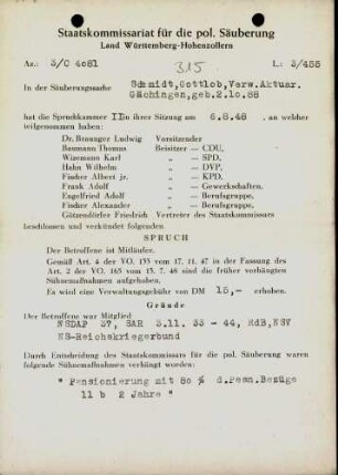 Schmidt, Gottlob