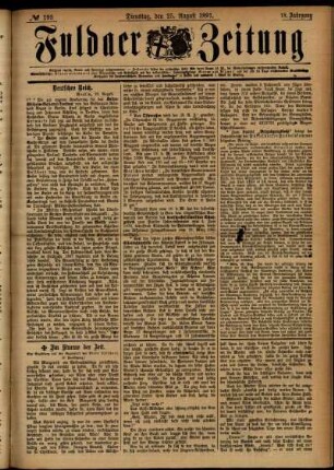 Ausgabe vom Dienstag, den 25. August 1891.