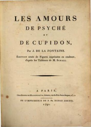 Les amours de Psiche et de Cupidon