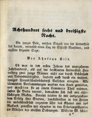 Achthundert sechs und dreißigste Nacht