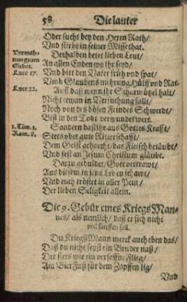 Die 9. Gebür eines Kriegs Mannes ...