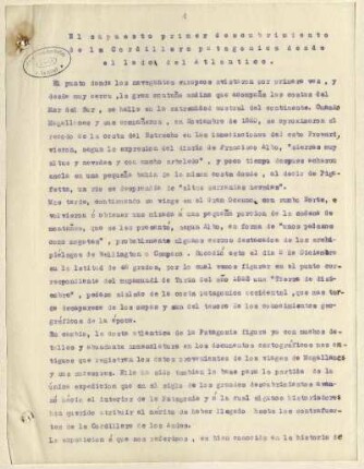 [5]: El supuesto primer descubrimiento de la Cordillera patagonica desde el lado del Atlántico