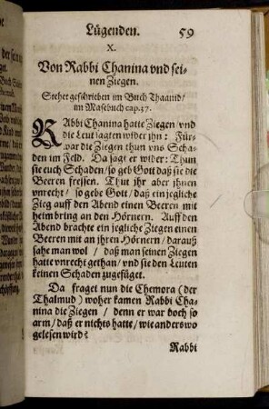 X. Von Rabbi Chanina und seinen Ziegen.