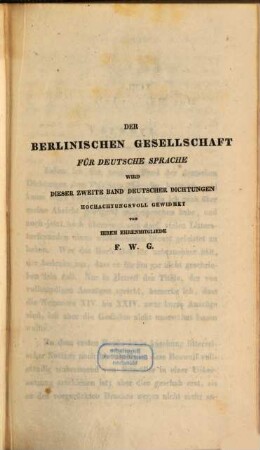 Deutsche Dichtungen des Mittelalters : in vollständigen Auszügen und Bearbeitungen. 2