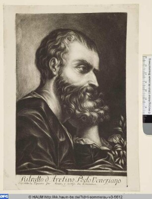 Ritratto d' Aretino Poeto Veneziano