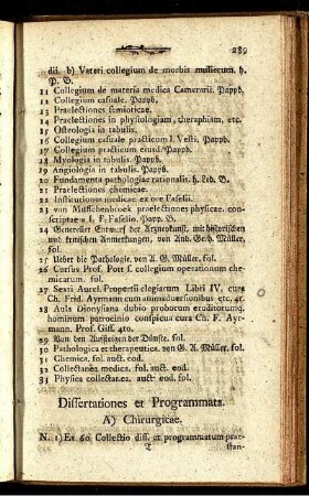 A) Chirurgicae.