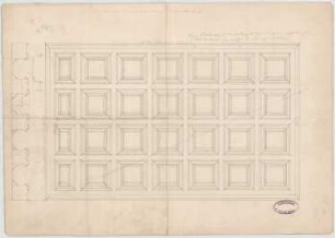 Thiersch, Friedrich von; München, Georgenstr. 16; Haus Thiersch - Deckenabwicklung, Schnitt