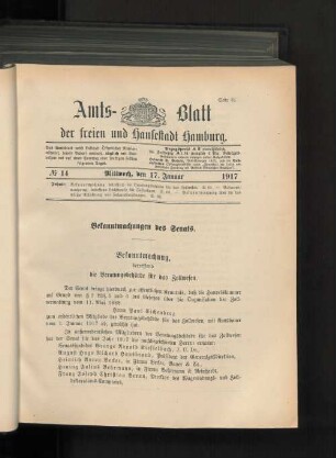 No. 14, 17. Januar 1917