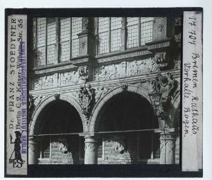 Bremen, Rathaus : Detail, Arkaden der Fassade
