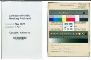 Entnazifizierung Katharina Caspers , geb. 28.06.1887 (Geschaeftsfrau)