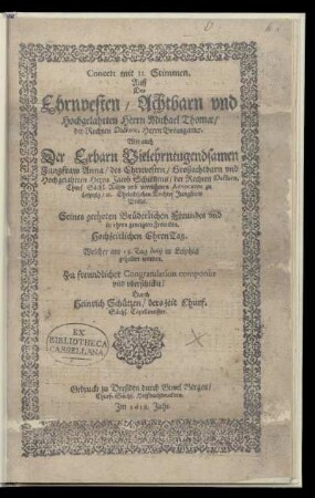 Concert mit 11. Stimmen ...