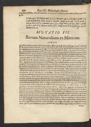 Mutatio VII. Rerum Naturalium ex Mixtione.
