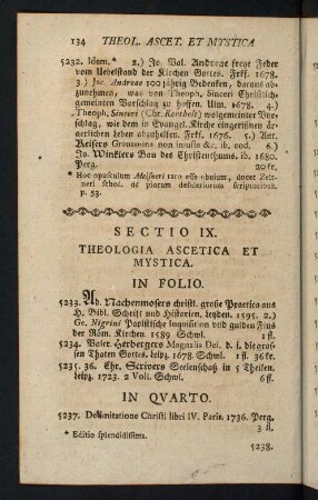 134-175, Sectio IX. Theologia Ascetica et Mystica