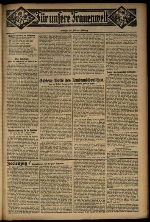 Zweite Ausgabe vom Freitag, den 24. Juli 1931.