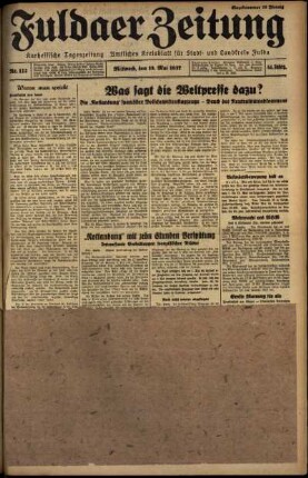 Ausgabe vom Mittwoch, den 19. Mai 1937.