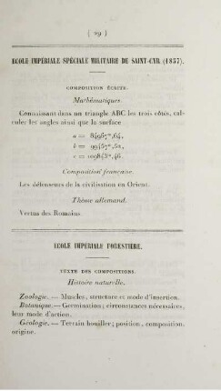 École Impériale Forestiére.