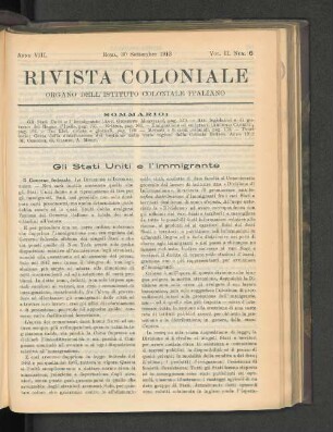 Gli Stati Uniti e l'immigrante.