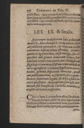 Lex IX. & finalis.