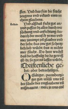 Christenliche gebet/ oder betrachtungen.